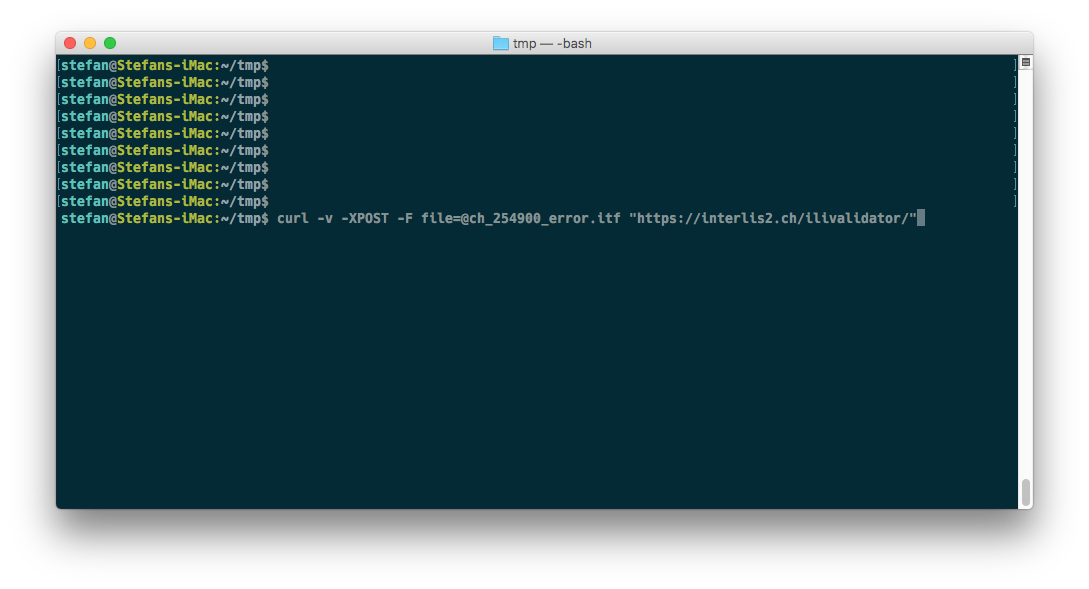 ilivalidator mit curl #1