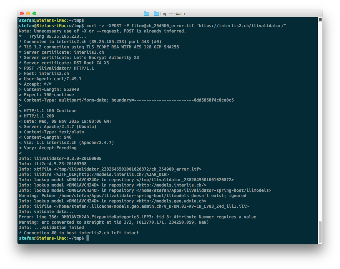 ilivalidator mit curl #2