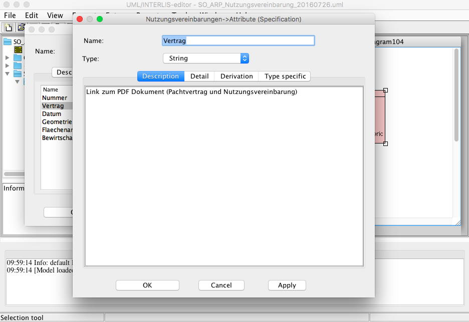 Description Datenmodell Nutzungsvereinbarung UML/INTERLIS-Editor