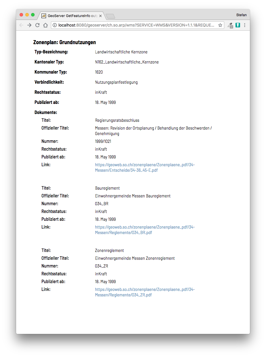 GetFeatureInfo Chrome