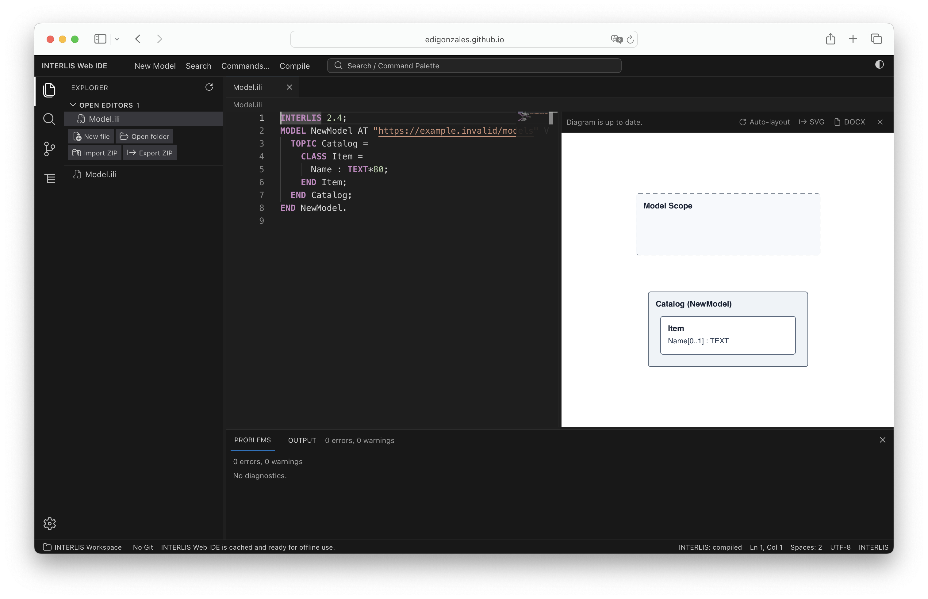 INTERLIS Web IDE